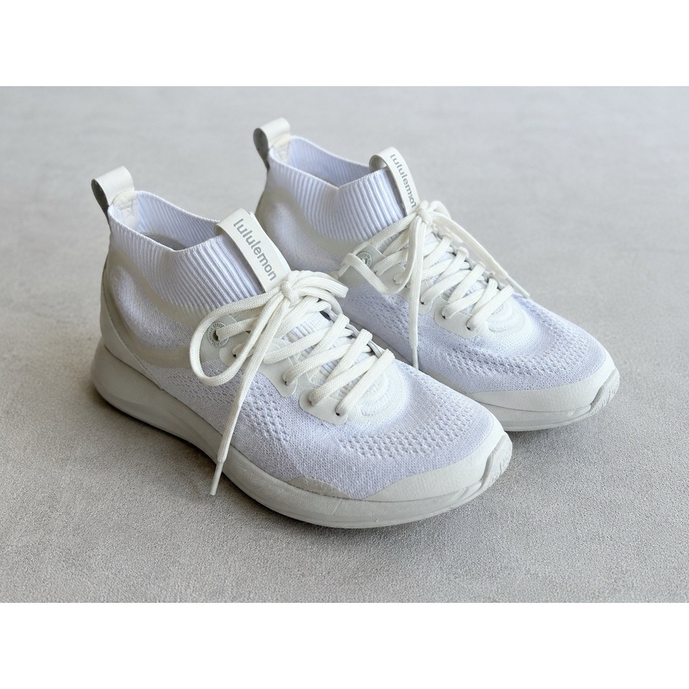 Lululemon Chargefeel  Workout Mid White Running Shoes Women's.Sz 6